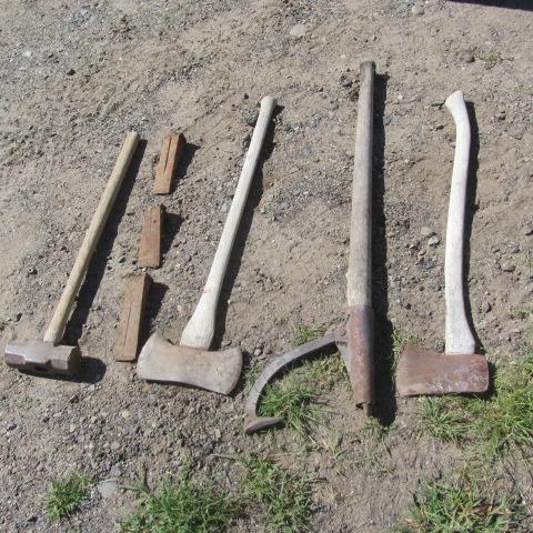lot 281 image: Cant Hook, Axe, Wedges