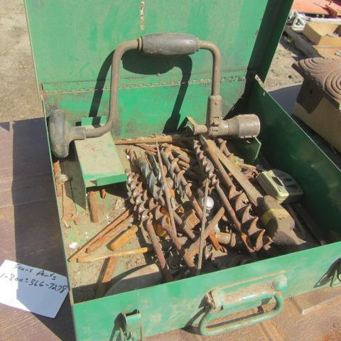 lot 393 image: Drill Brace, Bits, Metal Case
