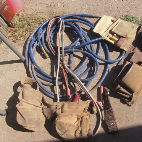 lot 415 image: Tool Pouches, Jumper Cables, Air Hose
