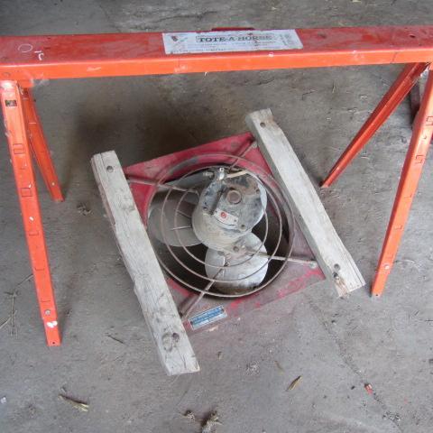 lot 417 image: Exhaust Fan, Sawhorse