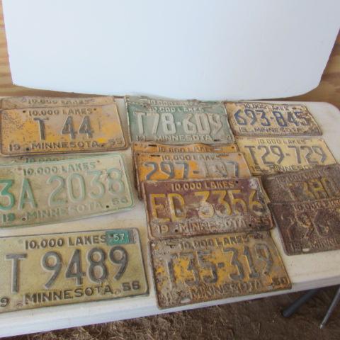 lot 51 image: 1950s MN License Plates