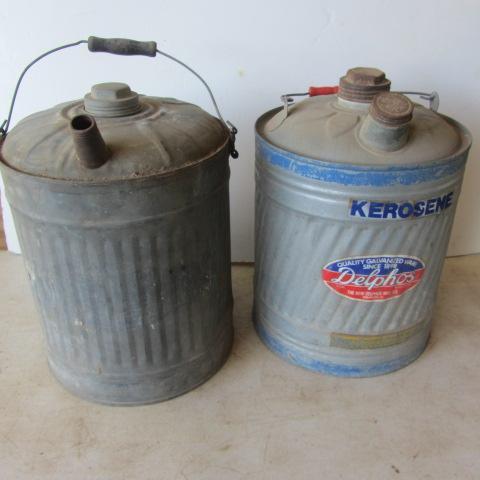 lot 57 image: Galvanized Kerosene Cans
