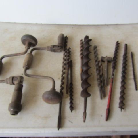 lot 81 image: Drill Brace & Bits