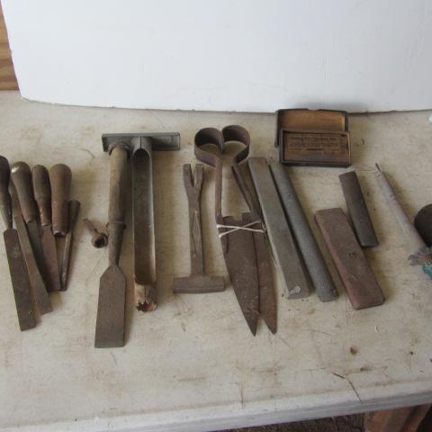 lot 88 image: Chisels, Roof Hammer