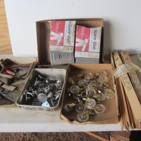 lot 93 image: Brackets, Wheels, Hardware