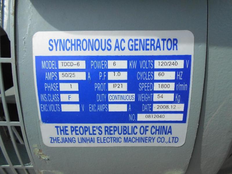 One Synchronous AC Generator  Motor. NO RESERVE