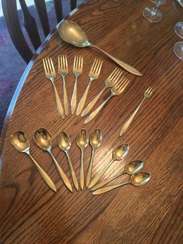 lot 24 image: AB Dirigold Flatware made in Sweeden...