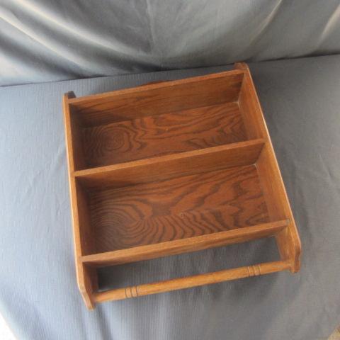 lot 179 image: Wooden Shelf, Towel Bar