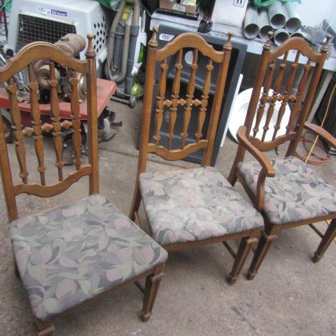 lot 185 image: Three Dine Chairs