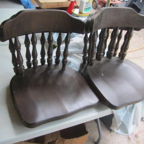 lot 186 image: Five Wooden Stool Seats