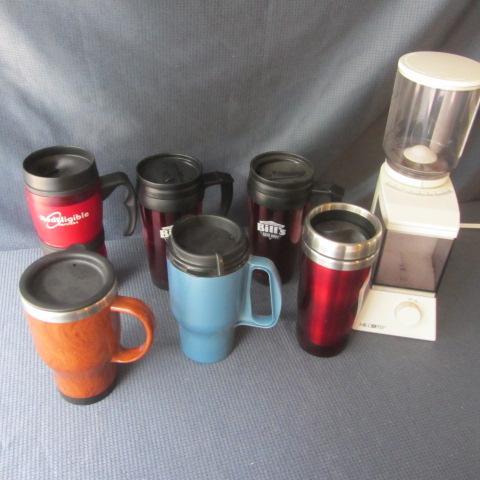 lot 198 image: Coffee Grinder, Travel Mugs