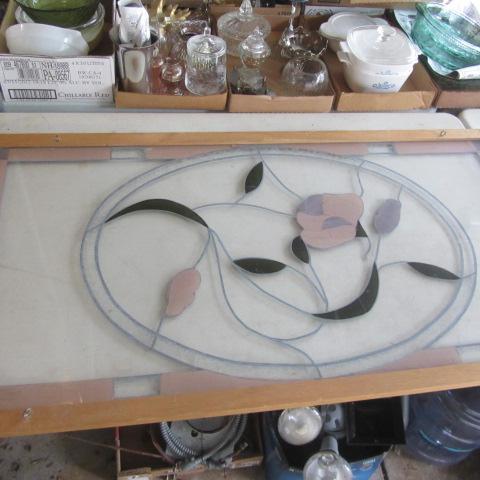 lot 209 image: Stain Glass Style Window