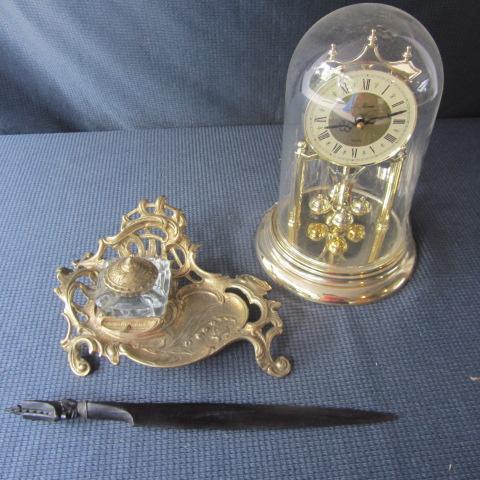 lot 57 image: Victorian Ink Stand, German Clock
