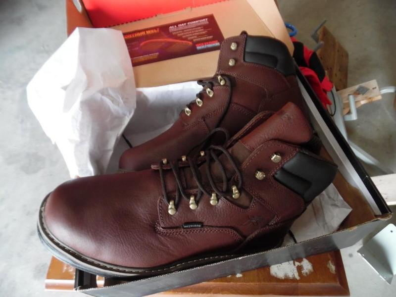 lot 28 image: Wolverine works boots