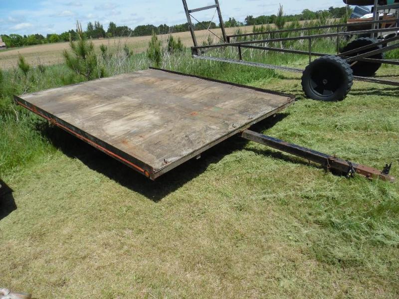 lot 3 image: Flat Bed Homemade Trailer