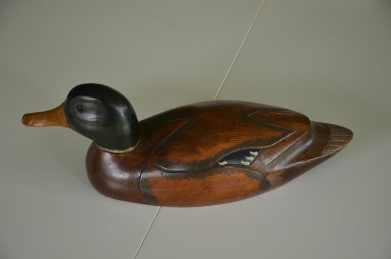 lot 125 image: The Wooden Bird Factory wooden mallard duck 1...