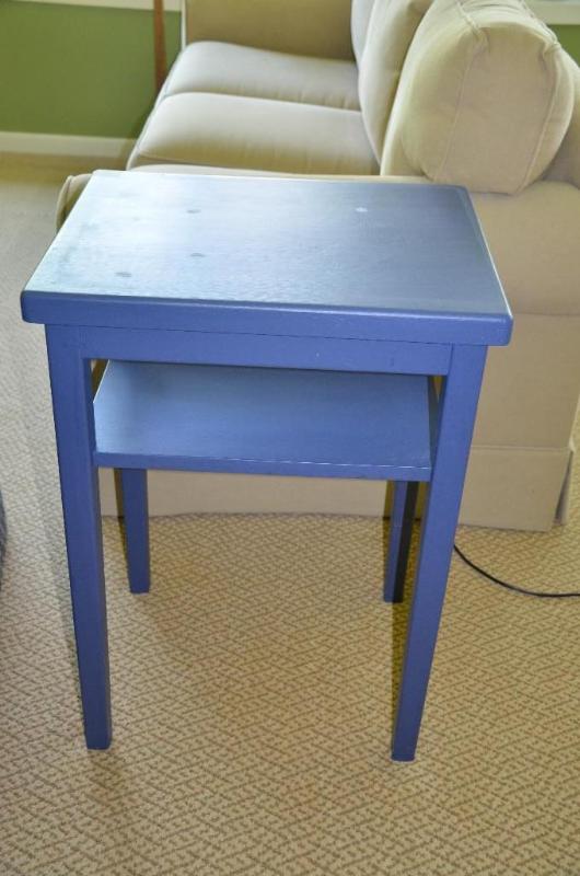 lot 126 image: Old wood phone lamp table 16x20x28" tall...