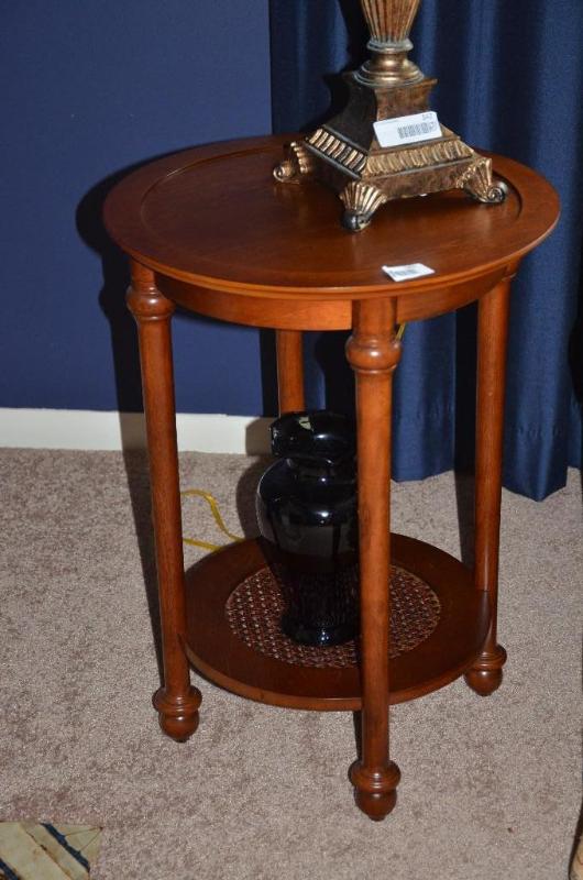 lot 141 image: Wood table 18x24" tall...
