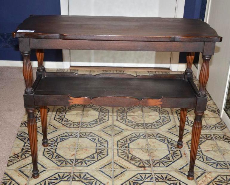 lot 149 image: Antique wood table 15x29x34"...