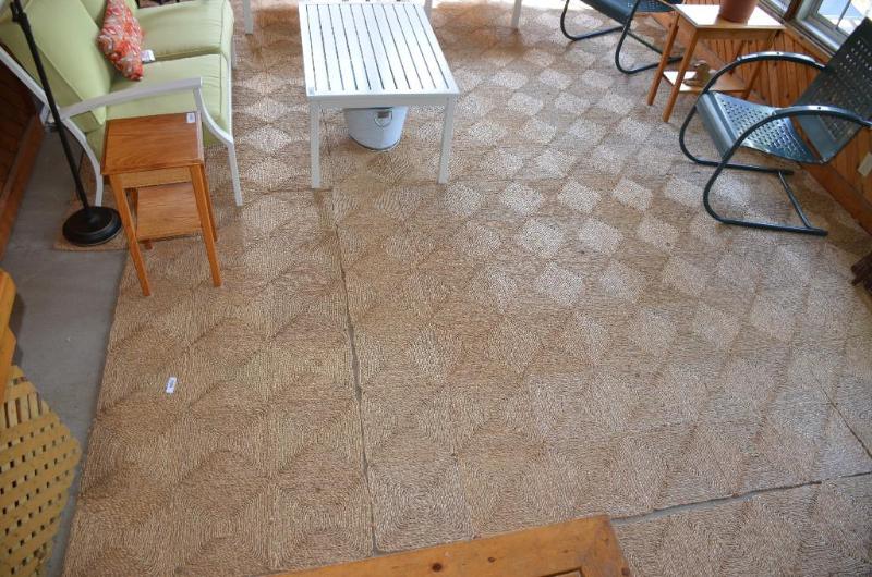 lot 178 image: Jute woven flooring squares 12x12, covering a...