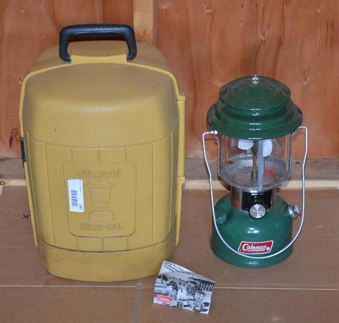 lot 187 image: Vintage Coleman double mantle lantern model 2...