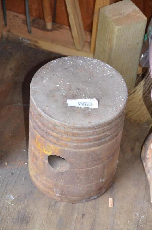 lot 205 image: Railroad engine piston, very heavy, 10" ...