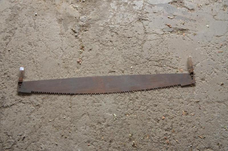 lot 215 image: Antique Two man saw 50" long...