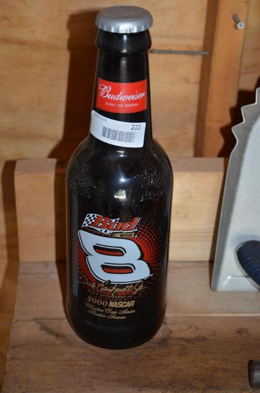 lot 222 image: Giant size Budweiser bottle 15" tall...