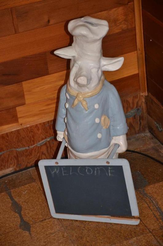lot 231 image: Ceramic pig 25" tall...