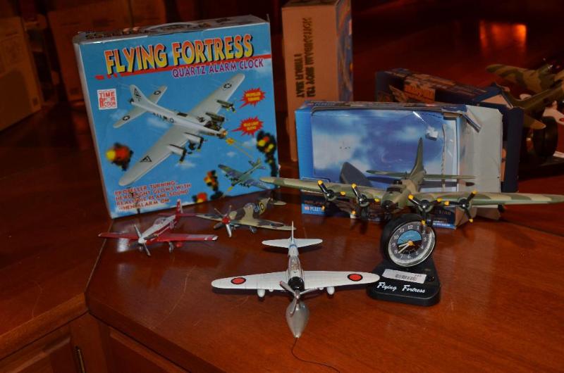 lot 243 image: Flying fortress alarm clock, wingspan is 18&q...