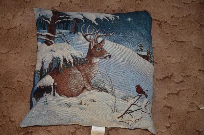 lot 107 image: Deer pillow 20" 20"...