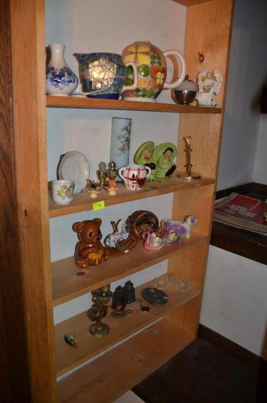 lot 108 image: Contents of shelf some made in Occupied Japan...