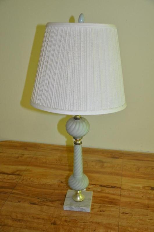 lot 109 image: Marble lamp 28" tall...