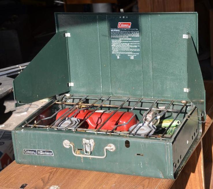 lot 118 image: Coleman The Powerhouse gas 2 burner stove...