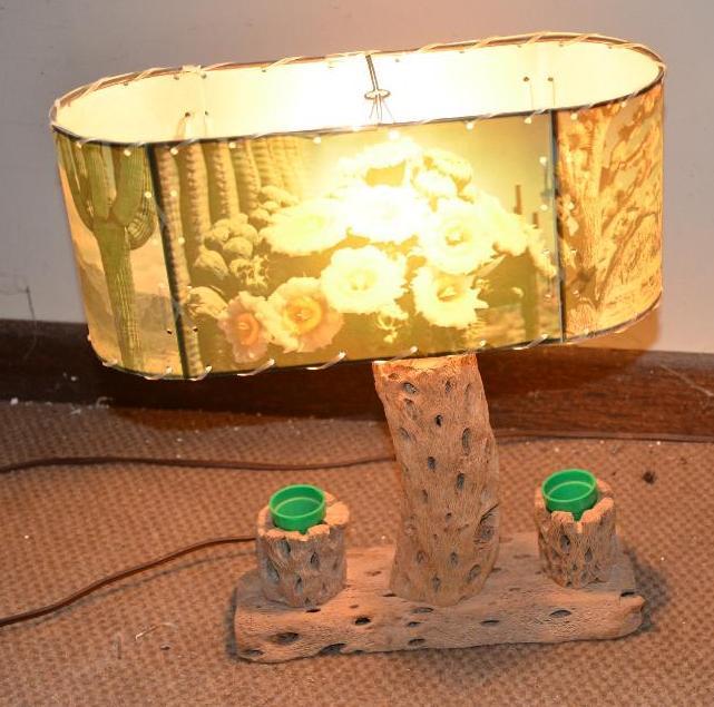 lot 12 image: Cactus skeleton lamp from the 1960s, THE SHA...