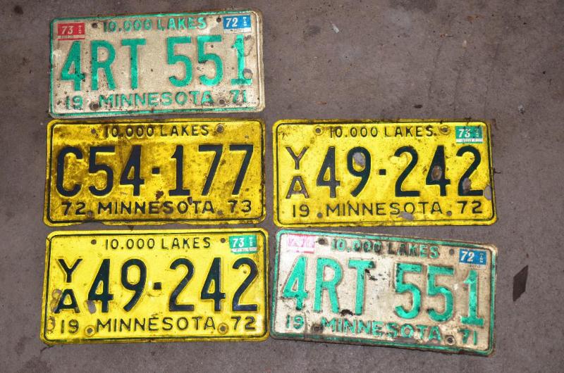 lot 129 image: Minnesota license plates...