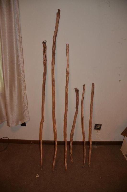 lot 177 image: Walking sticks, the tallest is 70"...