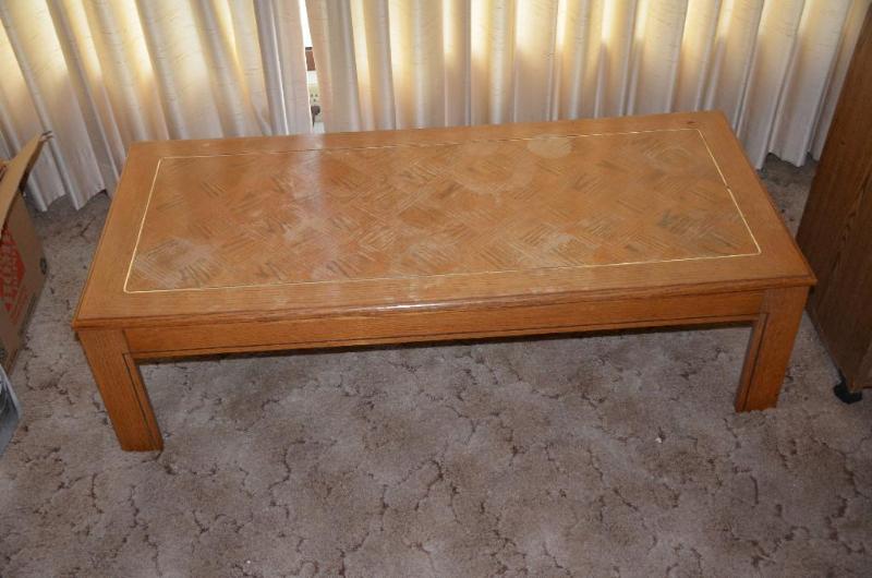 lot 186 image: Wood coffee table 54x24x16"...