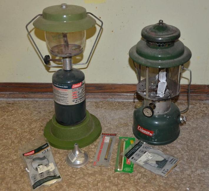 lot 32 image: Two Colman lanterns - One propane & one w...