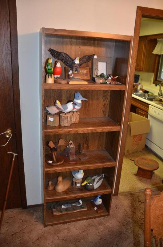 lot 41 image: Wood bookshelf 72x12x28". Contents not i...