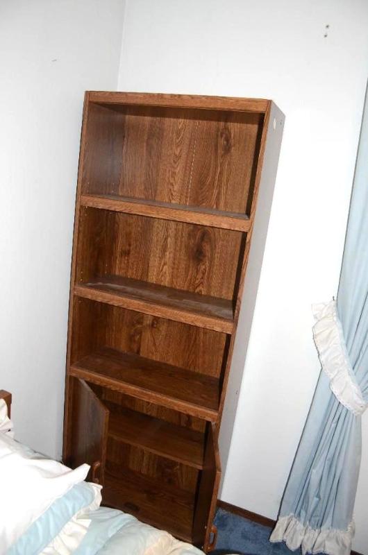 lot 7 image: Wood book case 72x28x12"...