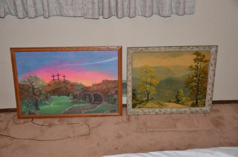lot 93 image: Original oil painting &quotEmpty Tomb" ...