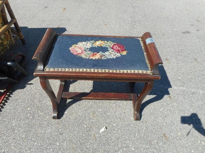 Vintage tapestry bench