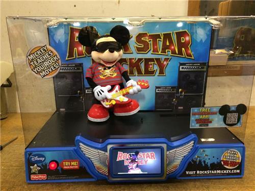 Rare NEW IN BOX Disney Rockstar Mickey Retail Display LCD Screen