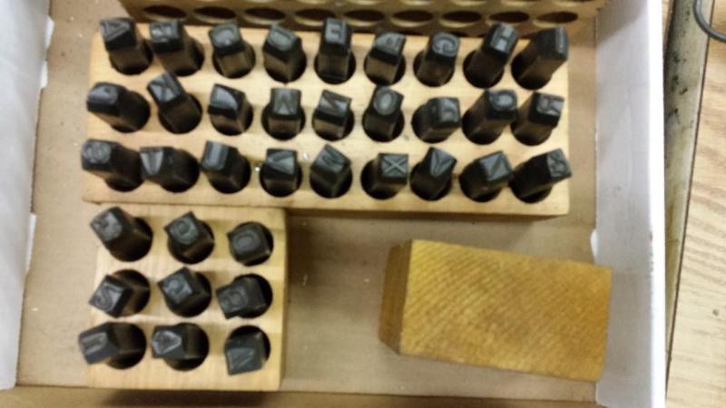 lot 117 image: 516" Punch Sets, Letter and Number...
