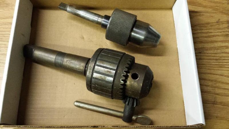 lot 22 image: (2) Drill Chucks, Keyless and Jacobs Super Ba...