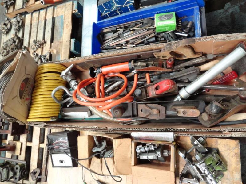 lot 245 image: Assorted Hand Tools to Include Air Hose, Fil...