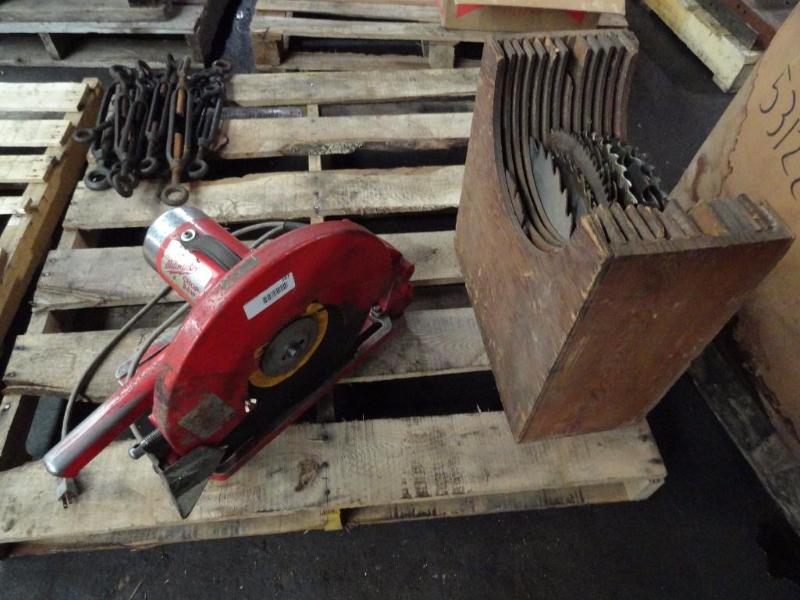 lot 287 image: Milwaukee 14" Chop Saw, Cat No,6170, Ser...