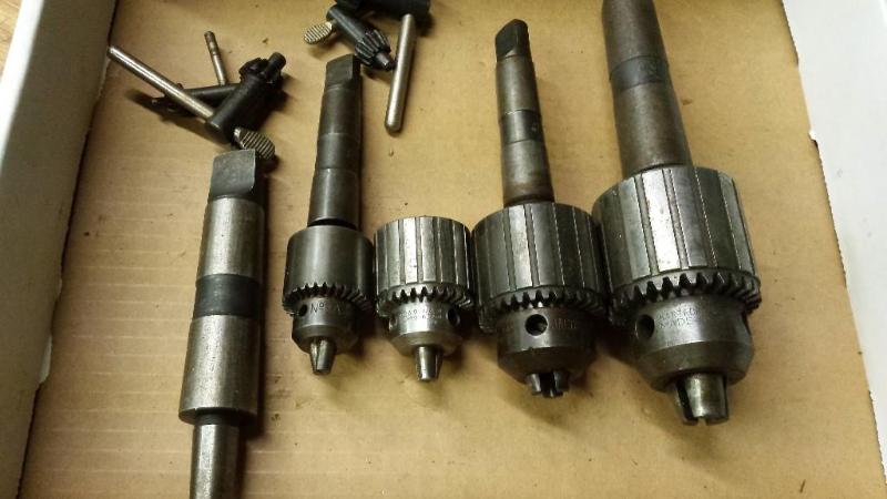lot 29 image: (4) Assorted Keyed Chucks to include (1) Jac...