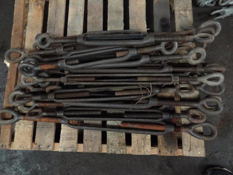 lot 296 image: Turn Buckles, 14" Body, 10" Eye Bol...